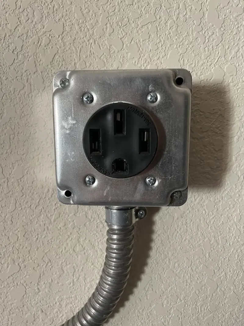 NEMA 14-50 outlet installed for Smart Home Electrical in Sand Springs
